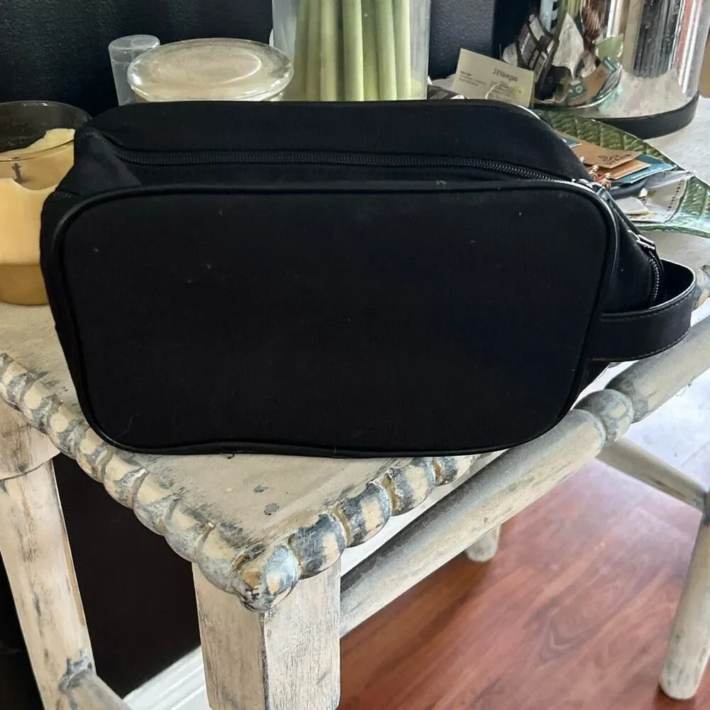 Carolina Herrera bad boy black men's toiletry bag travel bag valet